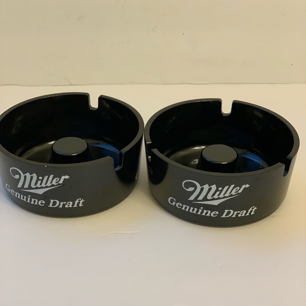 Vintage Miller Draft Ashtray 2 in 1